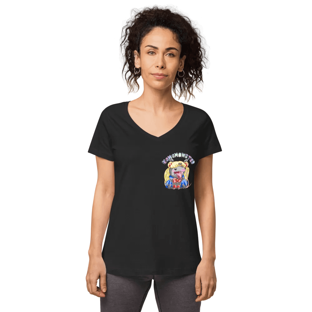 Possum Moon: B&C Women's Fitted V-neck T-Shirt product image (2)
