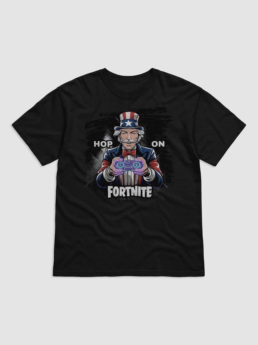 Hop On Fortnite Patriotic Gamer Invitation Cotton Heavyweight Tee product image (1)