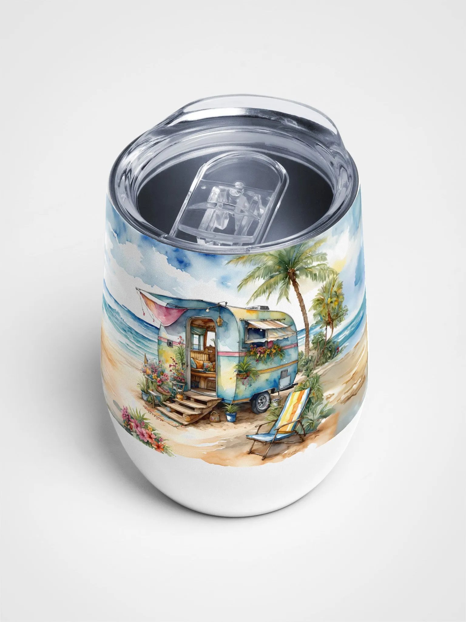 Beachside Blooms Wine Tumbler product image (4)