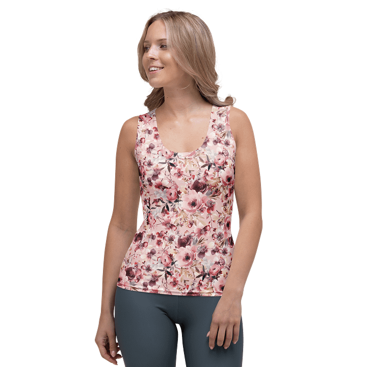 Pink Roses Garden Tank Top product image (1)