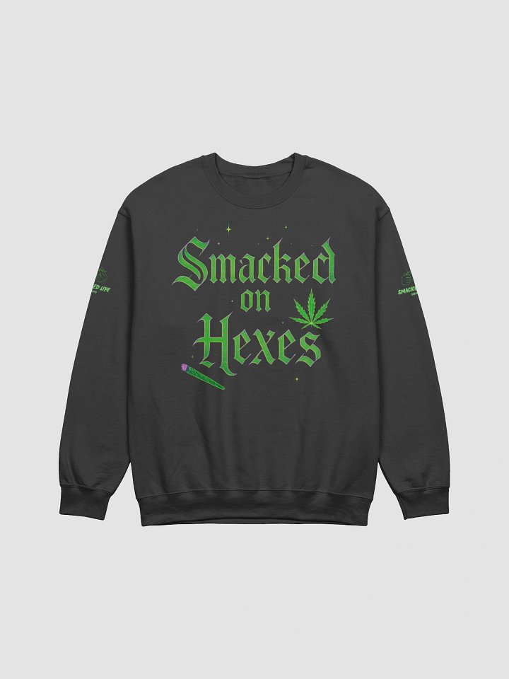 “Smacked on Hexes” – Fall Stoner Witch Sweatshirt product image (3)