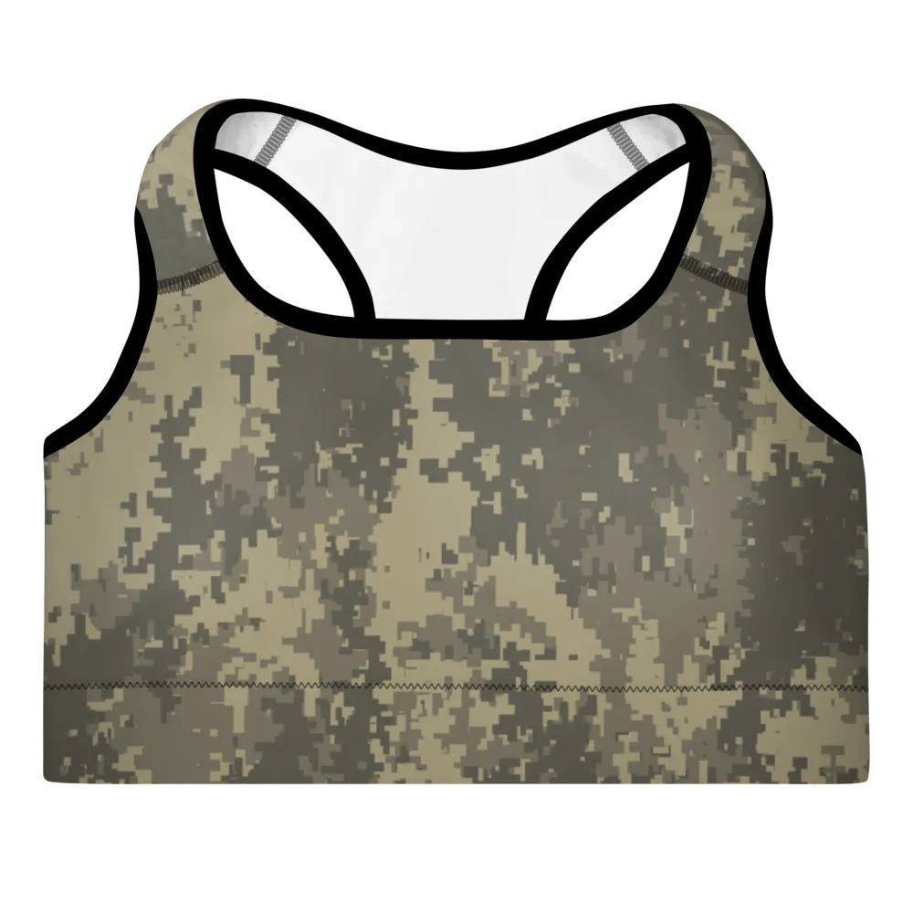 Stealthy Camo All-Over Sports Bra product image (1)