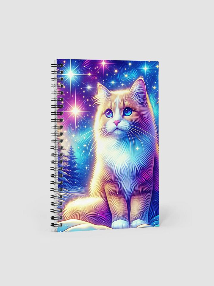 Winter & Cat Lover Themed Spiral Dotted Notebook Journal product image (1)