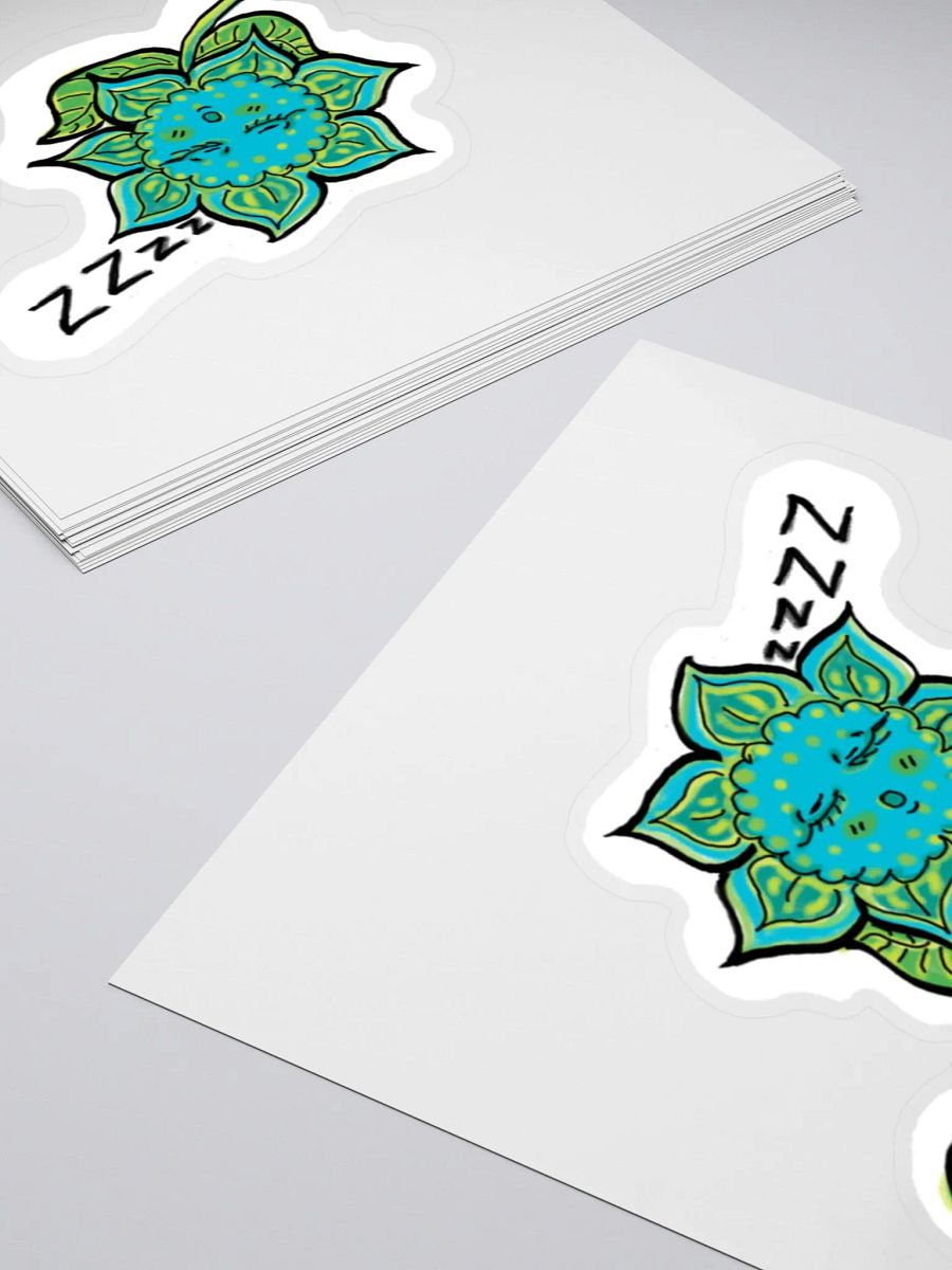 Sleepy Flower Kiss cut sticker product image (4)