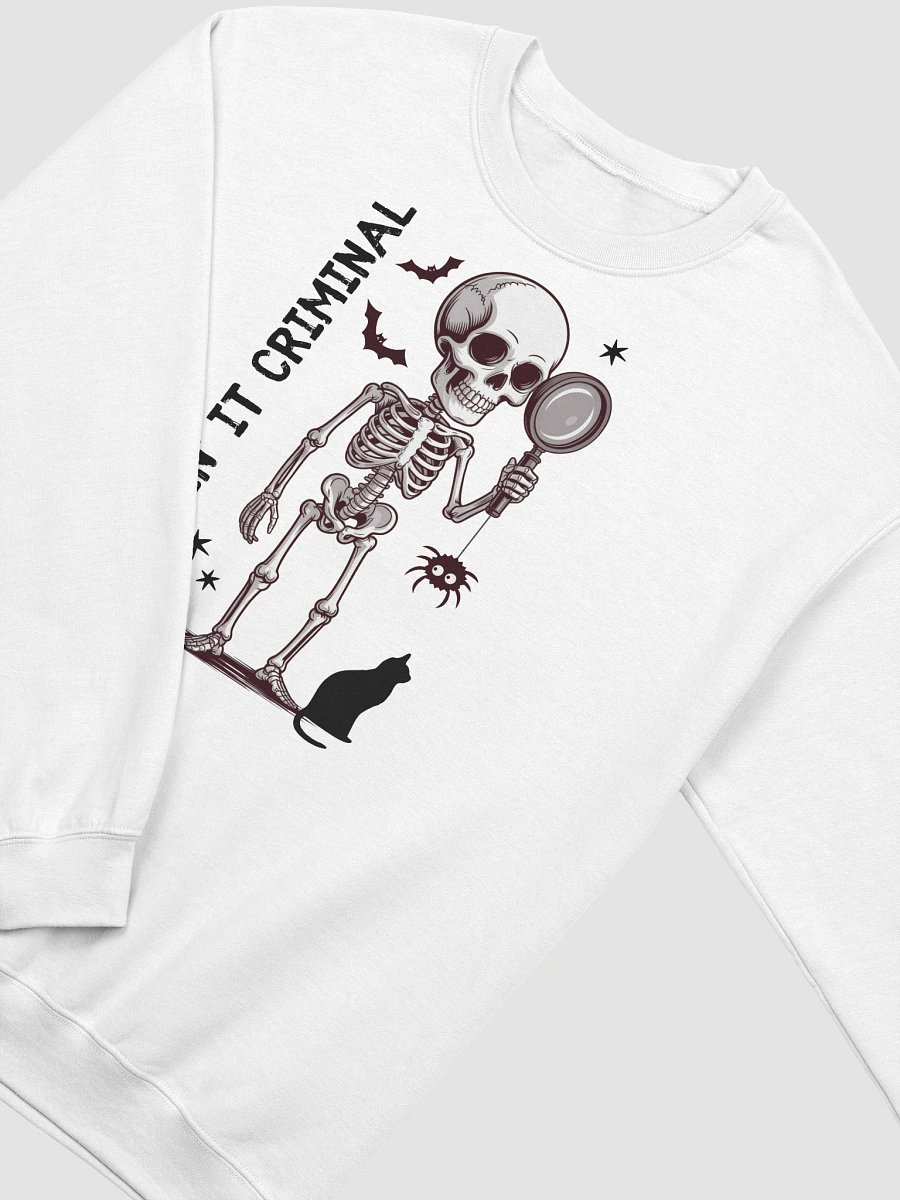 Creepin’ It Criminal Halloween Sweatshirt for True Crime Lovers - Light product image (4)