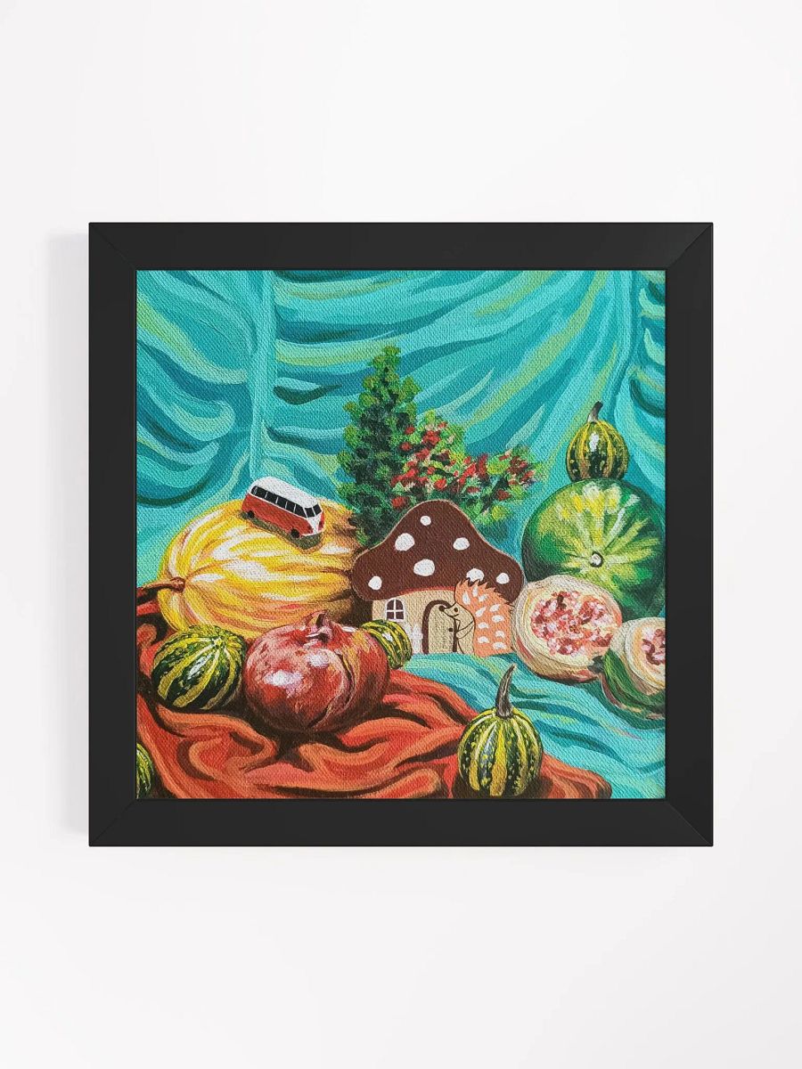 Whimsical Hedgehog Mushroom Sanctuary Framed Print product image (3)