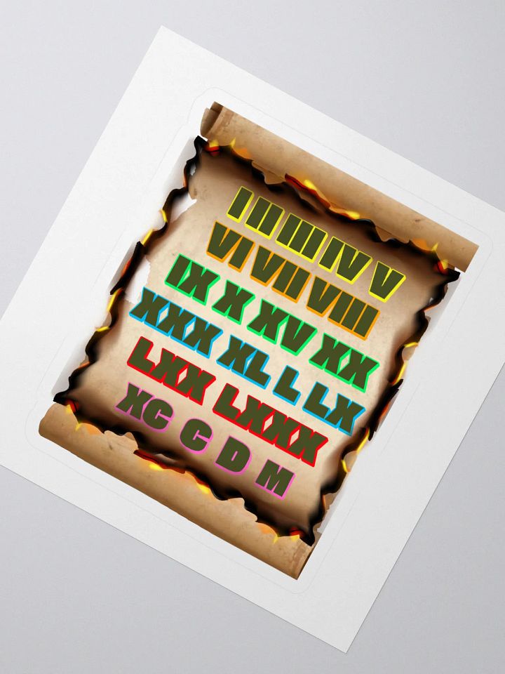 Roman Numeral Artistic Design Sticker product image (2)