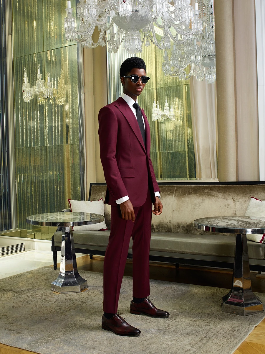 BURGUNDY WOOL & MOHAIR SUIT product image (3)