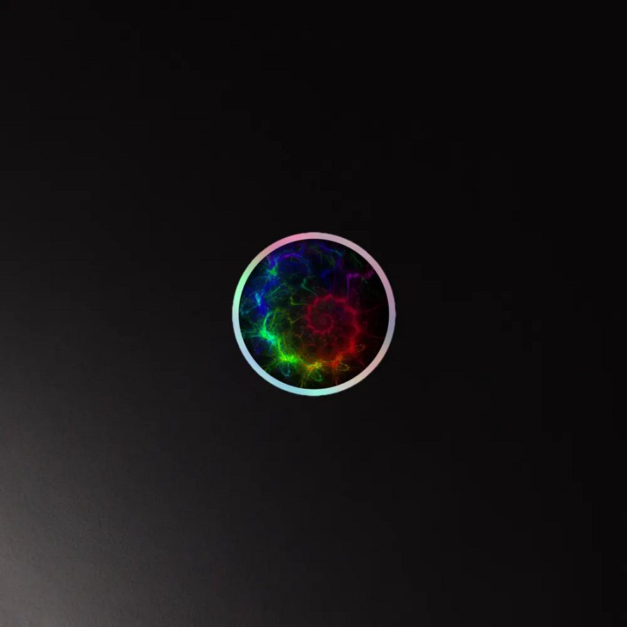 Fractal Chakra Kiss-Cut Holographic Sticker product image (2)