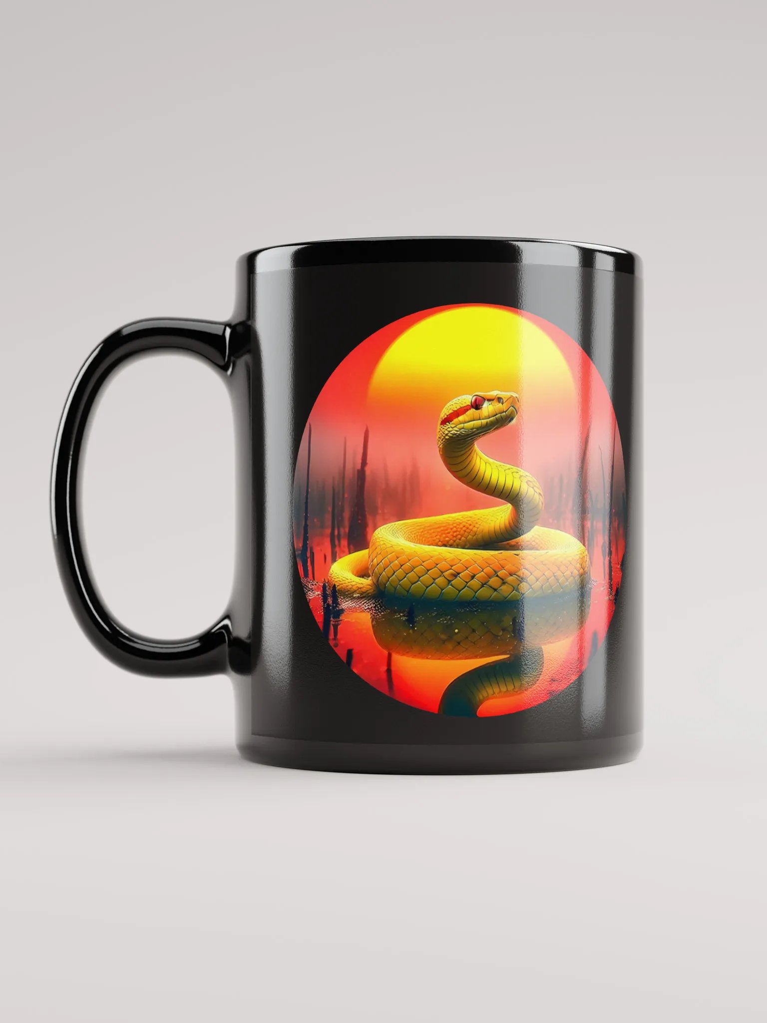 Sunset Serpent Black Mug product image (11)