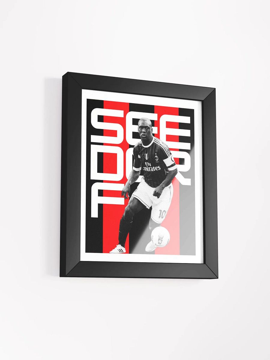 Clarence Seedorf BW AC Milan Name Art Framed Print product image (4)