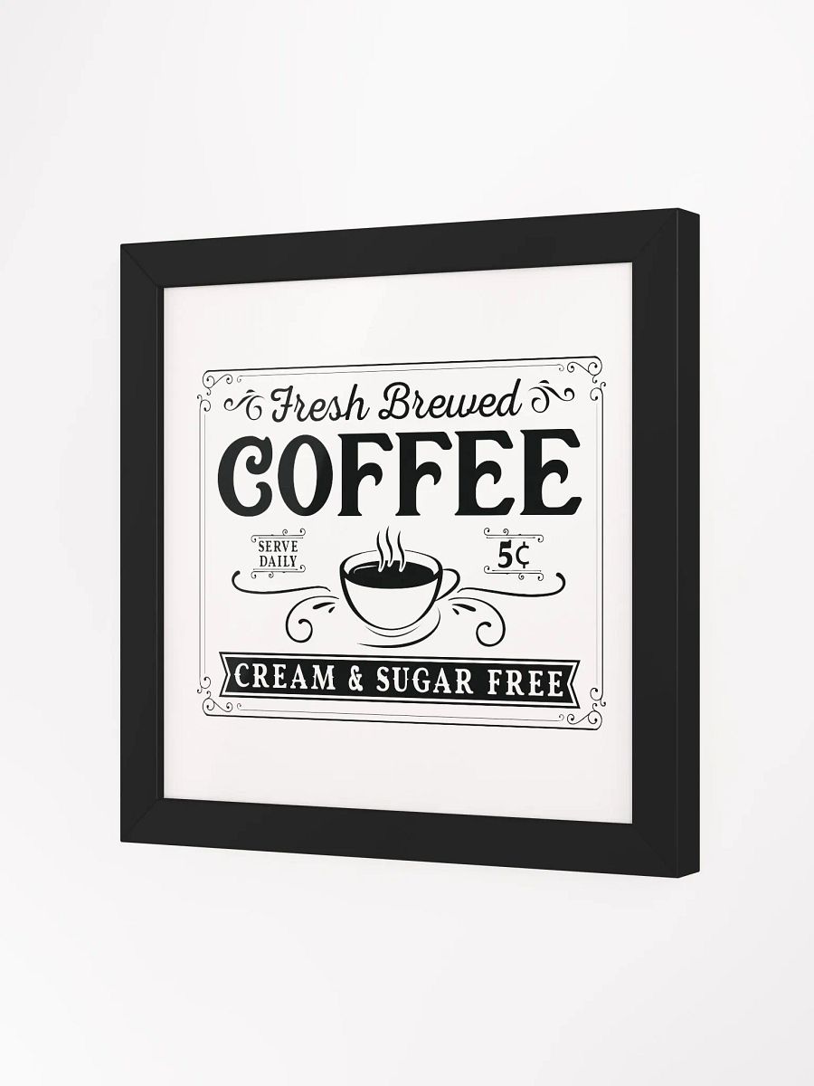 Vintage Fresh Brewed Coffee Framed Poster product image (7)
