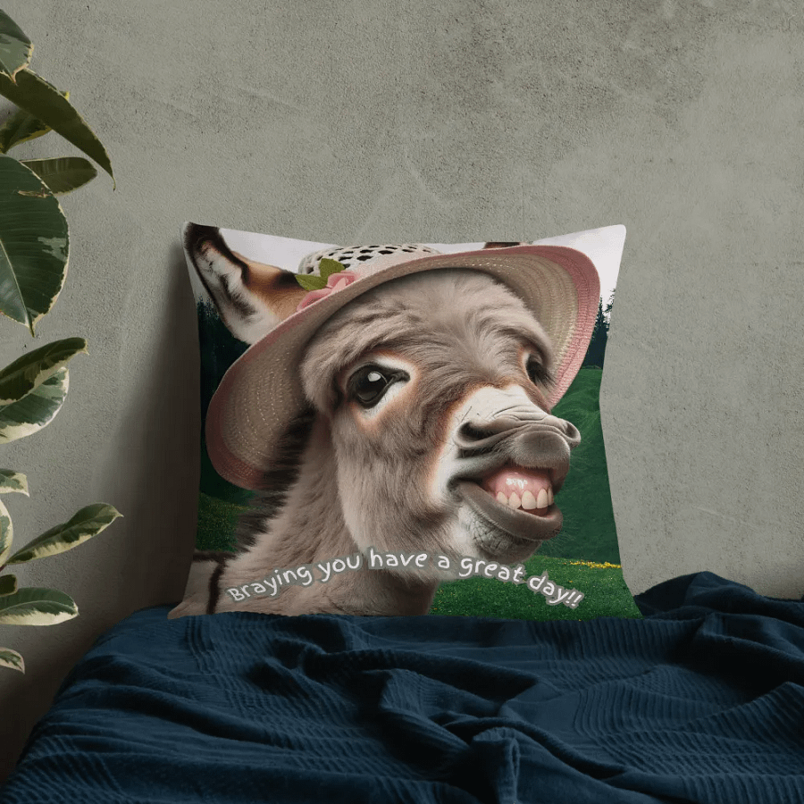 Braying Donkey Throw Pillows product image (5)