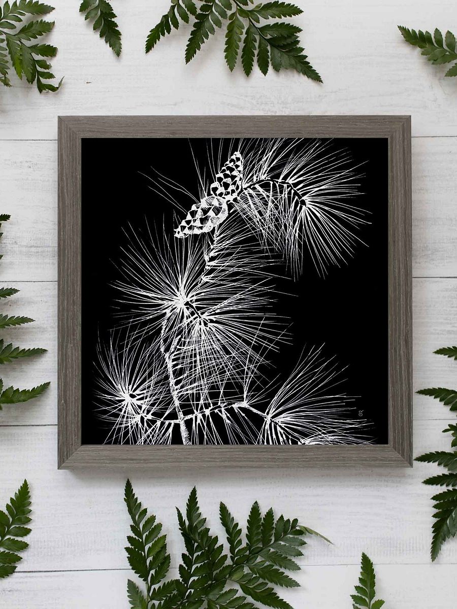 Visionary Canvas Collection - Stylish Pine Branch and Cones product image (130)