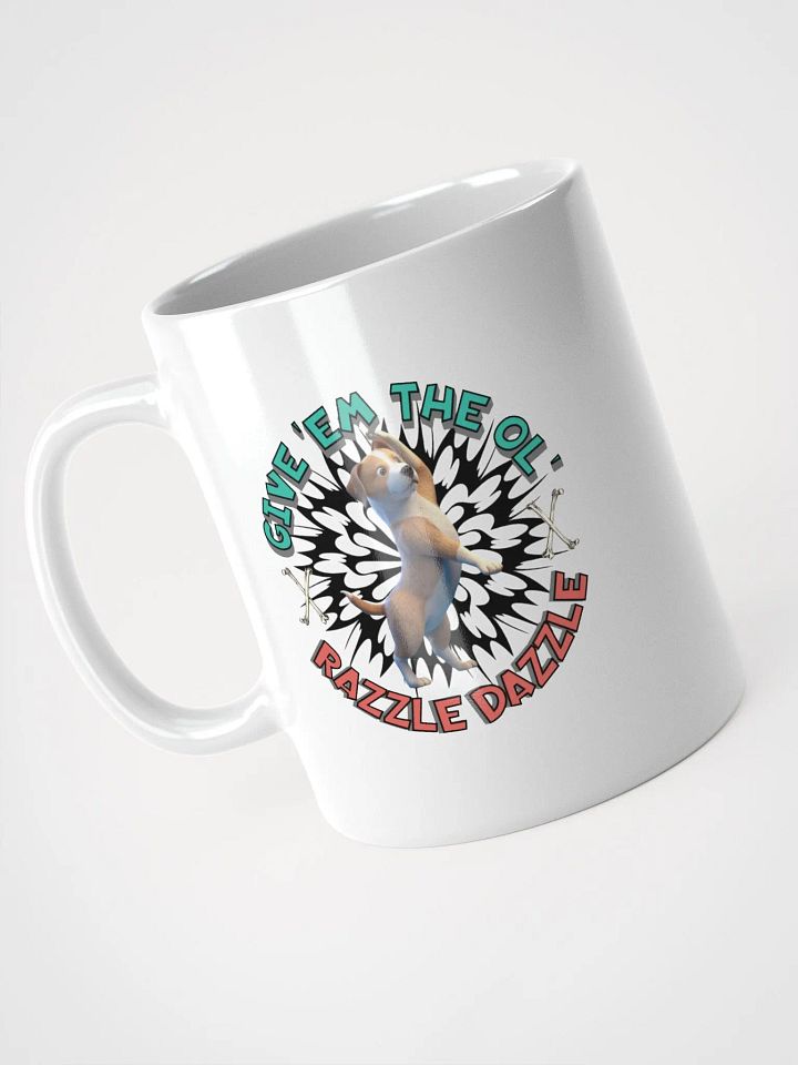 Razzle Dazzle Dog White Glossy Mug product image (2)