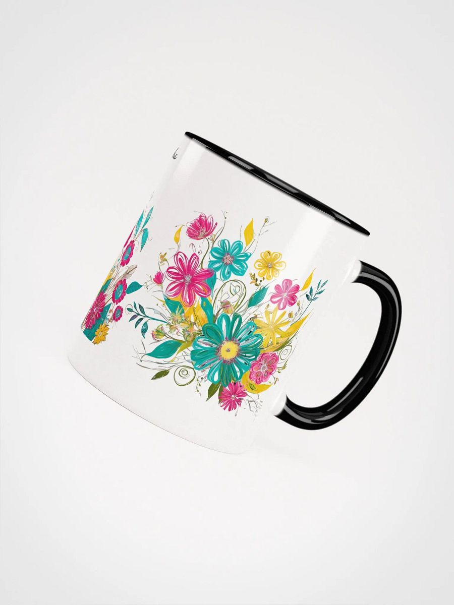 Personalized Artsy Boho Flowers Coloured Mug product image (4)