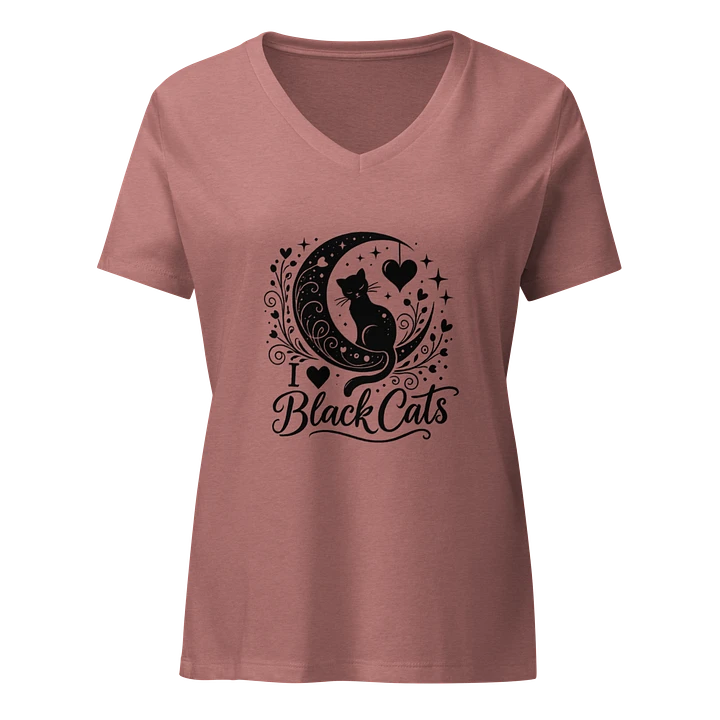 I Love Black Cats V-Neck (New Edition) product image (2)