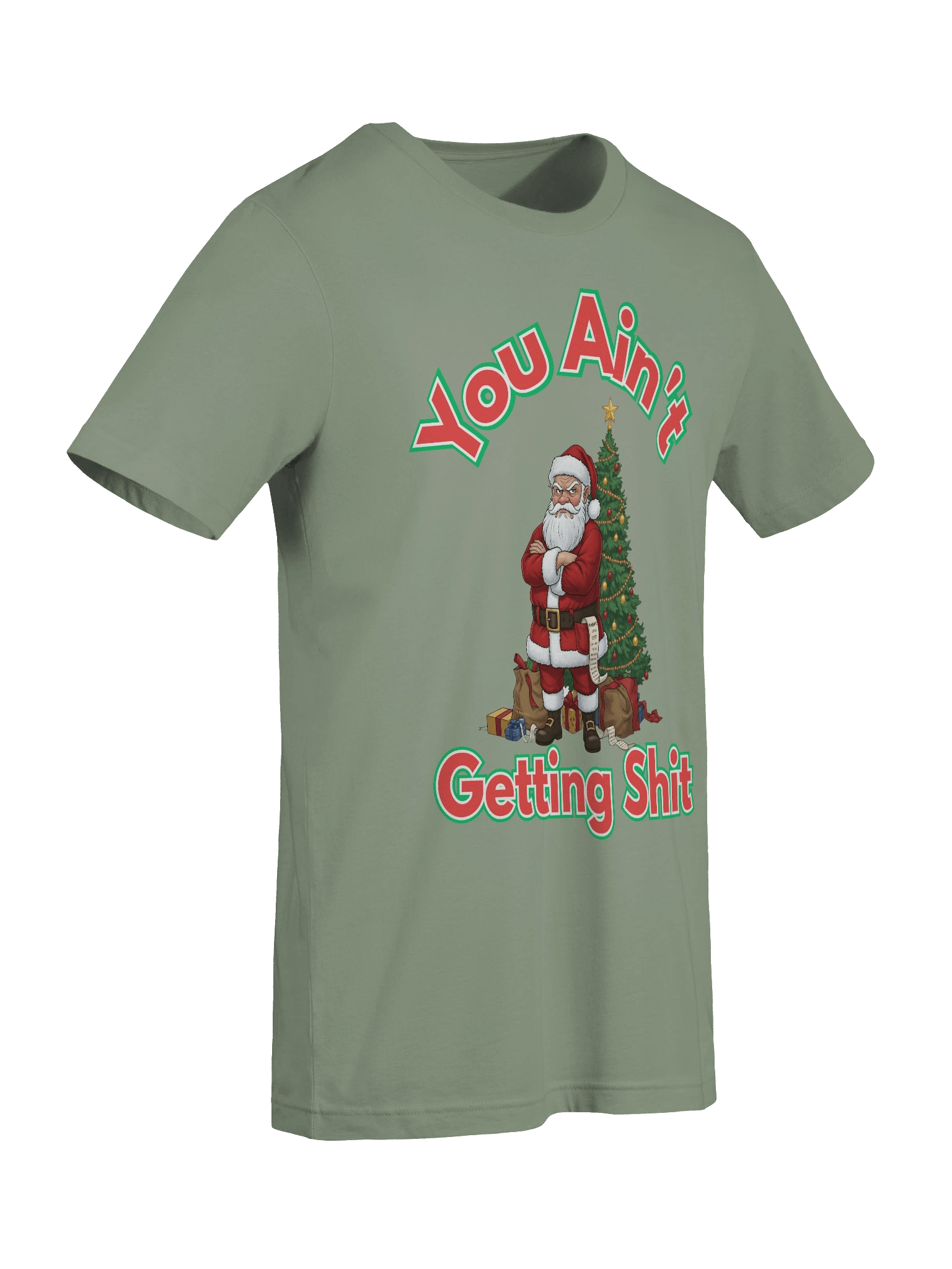 Unisex Funny Christmas Shirt – Grumpy Santa “You Ain’t Getting Sh*t” Tee | Naughty List Shirt | Sarcastic Holiday Gift | Adult Christmas Humor T-Shirt product image (9)