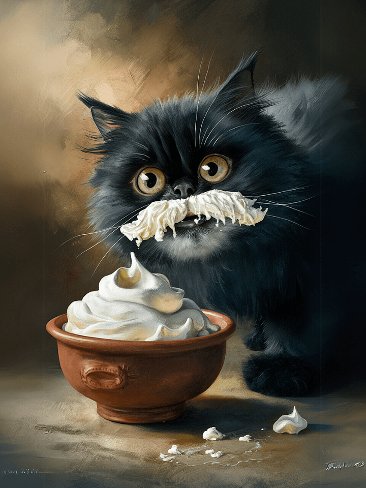 Whiskered Whipped Cream Delight Poster product image (1)