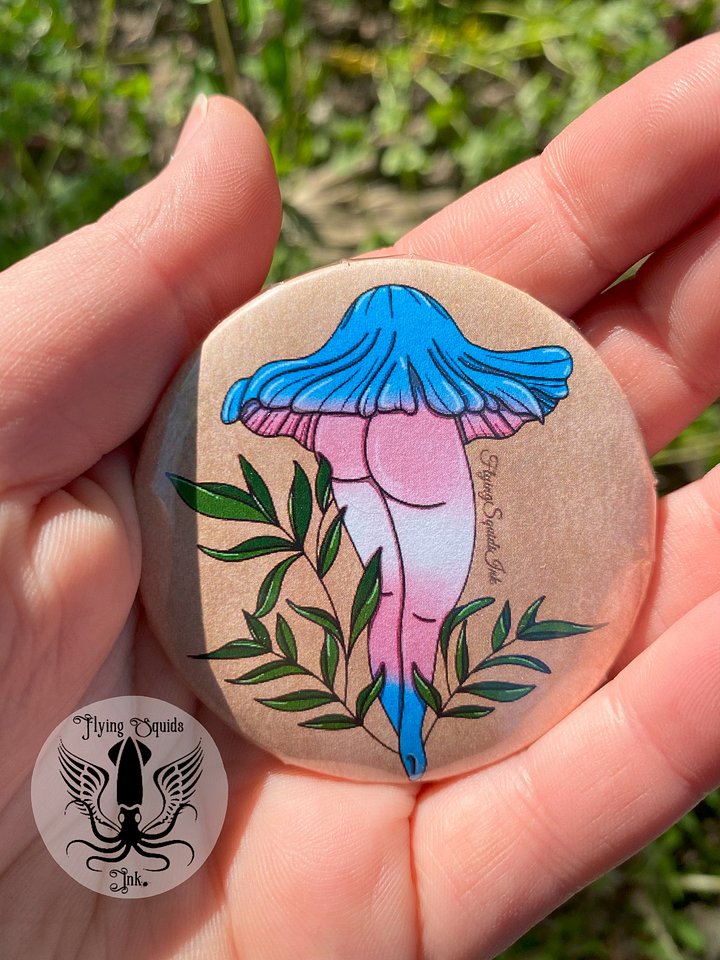 Button- Mushie Tooshie Transgender Flag product image (1)