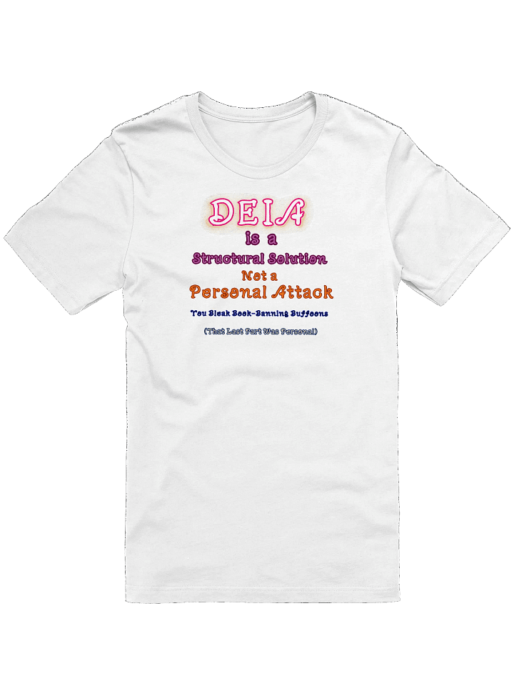 Hands Off DEIA, Structural Solution (words only), White Teee product image (1)
