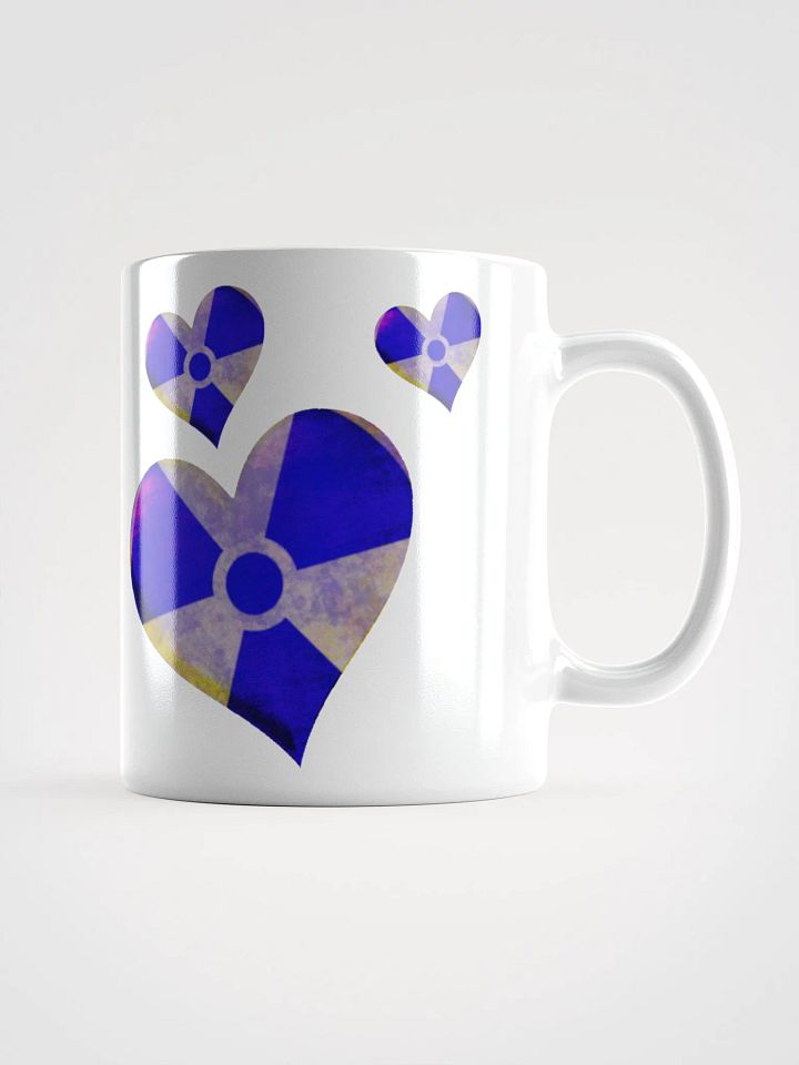 50 Rad Hearts Mug - Blue on White product image (1)