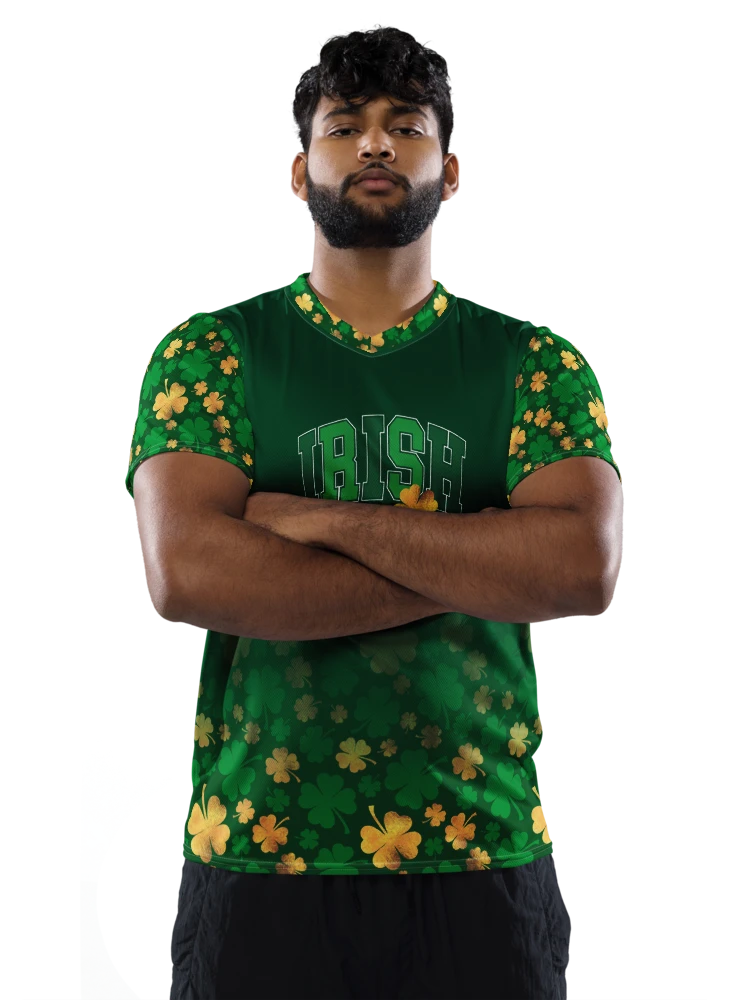 Irish ☘️ All-Over Print Recycled Unisex Sports Jersey product image (3)