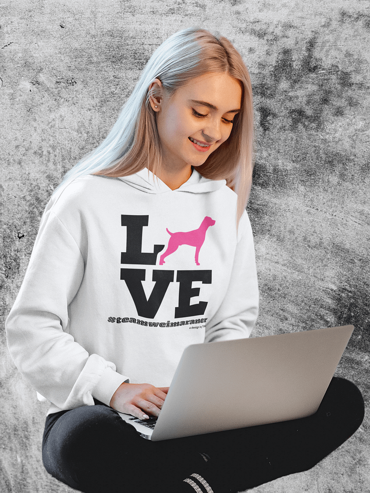 L.O.V.E. Weims (Pink) - Cotton Heritage Unisex Premium Hoodie product image (3)