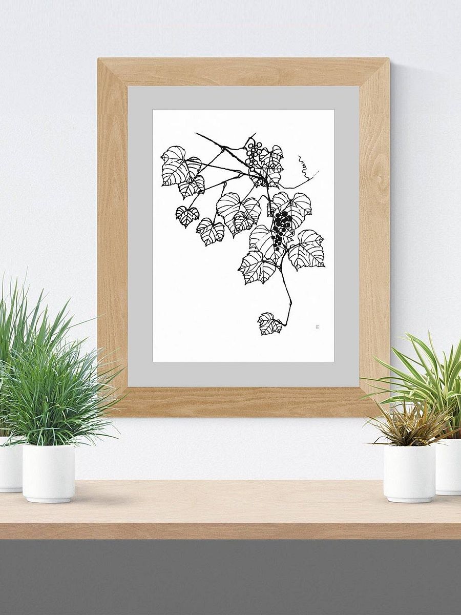 Vibrant Vineyard: Premium Matte Paper Poster - Grape Leaves Stylish product image (7)