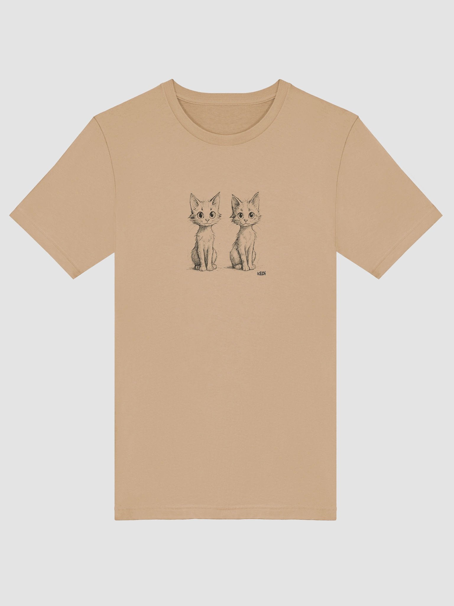 Whimsical Cat Duo Sketch T-Shirt product image (65)