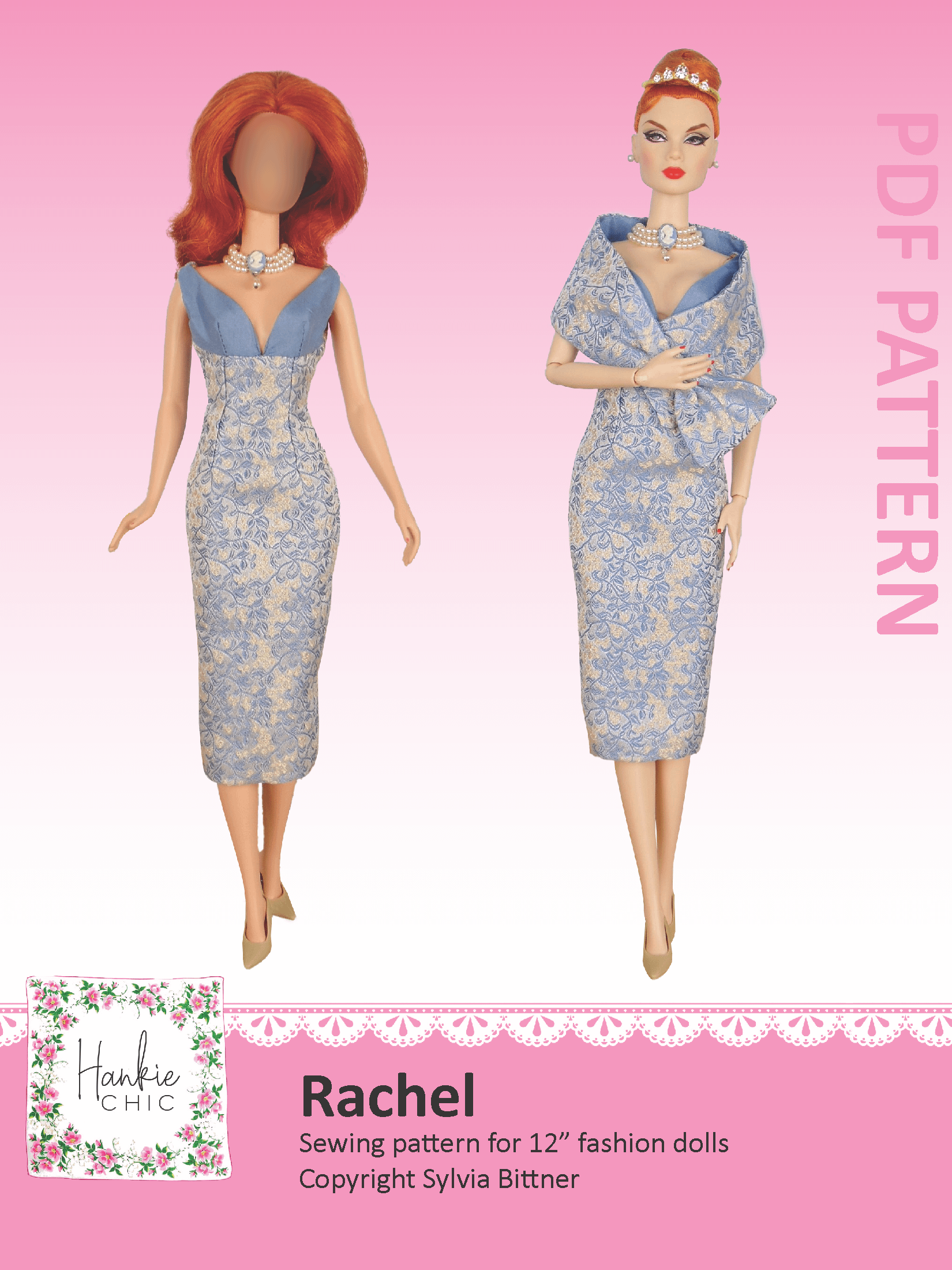 Rachel sewing pattern for 12" fashion dolls product image (1)
