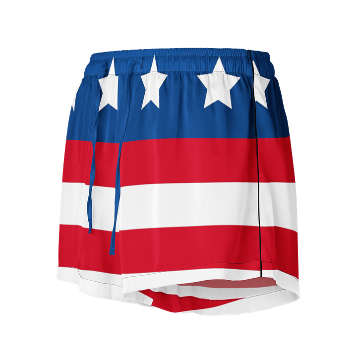 Women's American Flag Pajama Shorts - Patriotic All-Over Print - Made to Order product image (1)