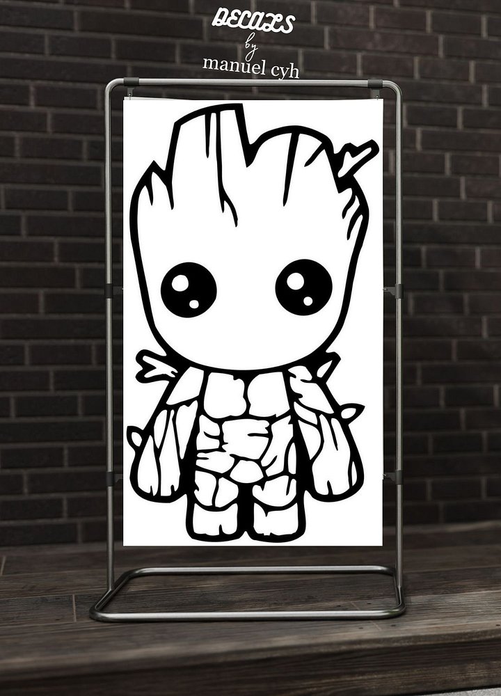 Adorable Baby Groot Decal product image (2)