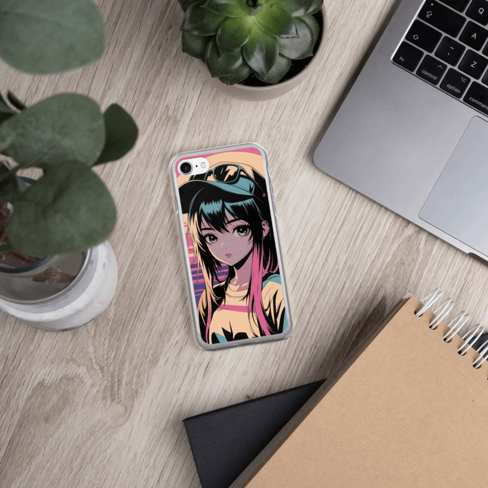 Anime Girl Rainbow hair Iphone Cover product image (5)