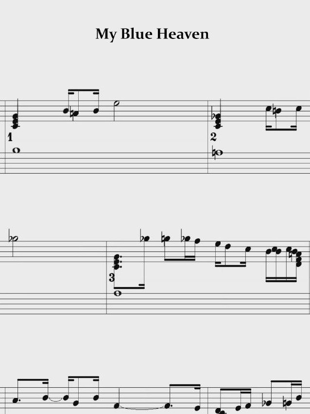My blue heaven - Piano sheet music product image (1)