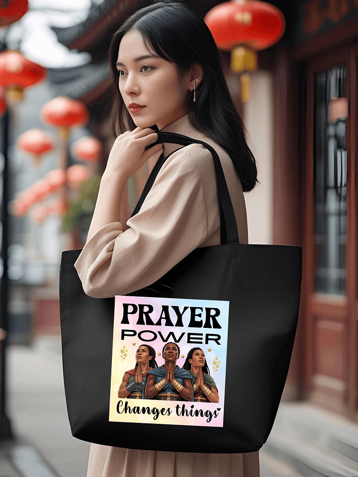 Prayer Power Changes Things Christian Eco Tote Bag product image (1)