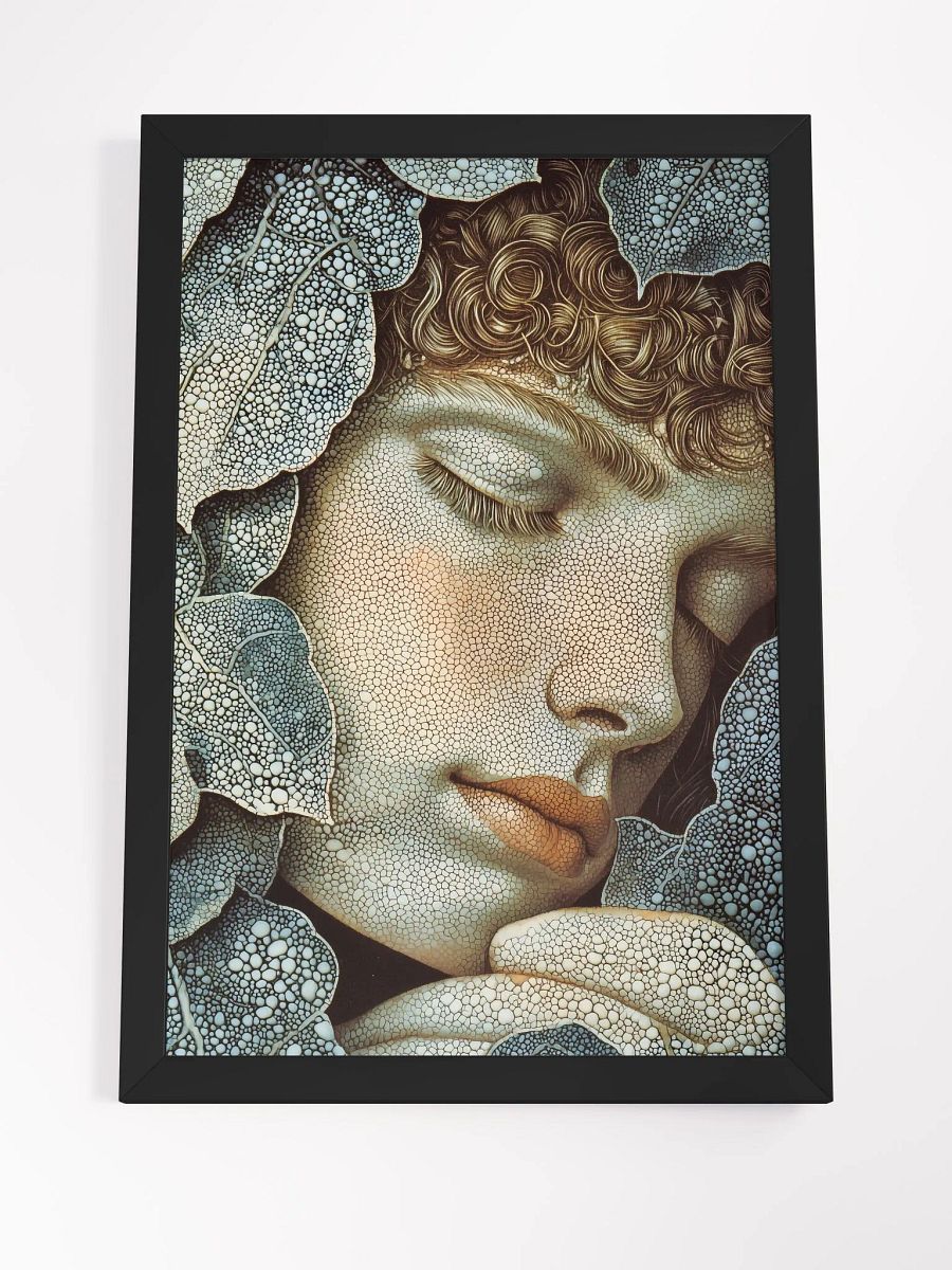 Dreaming Among Leaves: Fantasy Poster of a Tranquil Forest Fairy product image (4)
