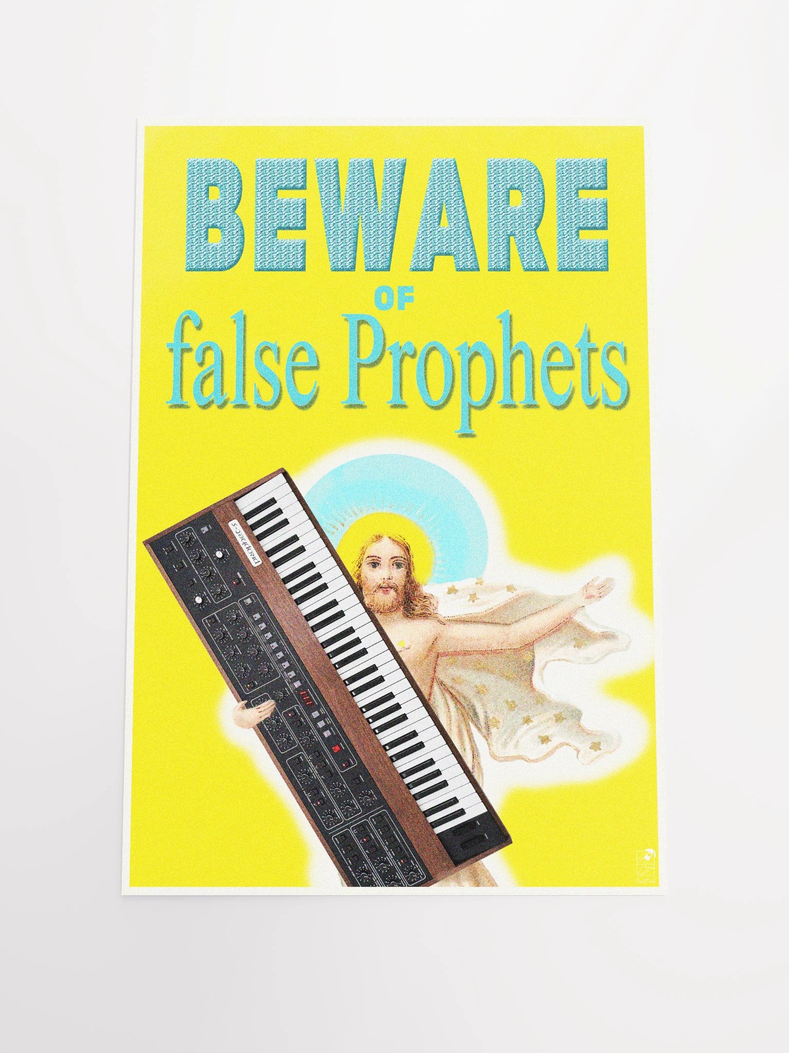 Beware of false PROPHETS! classic synth Tribute, Techno EDM Matte Paper Poster product image (1)