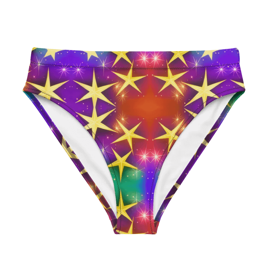 Shine Bright in Our Eco-Friendly Star Print String Bikini Top product image (6)