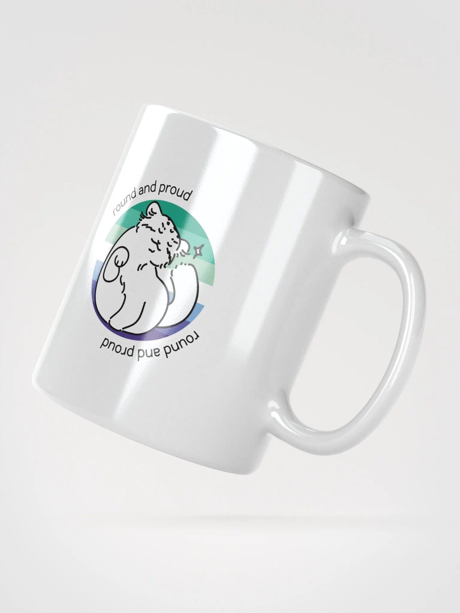Round and Proud Manul Gay MLM Version - White Mug product image (5)