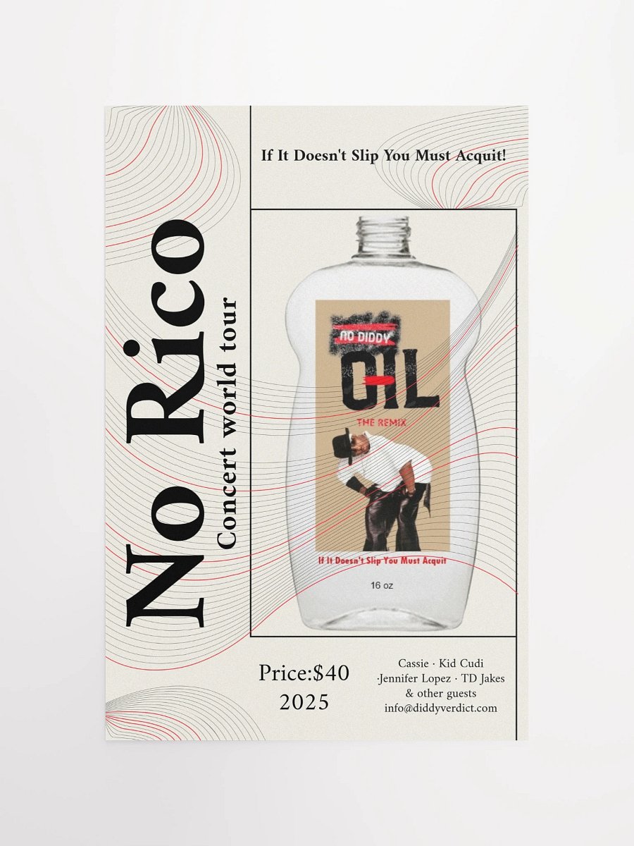 No Rico Concert Tour Bottle Poster product image (4)