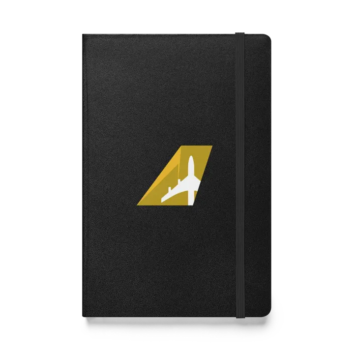 Hardcover Bound Notebook - Two-Tone Gold Tailfin Design product image (1)