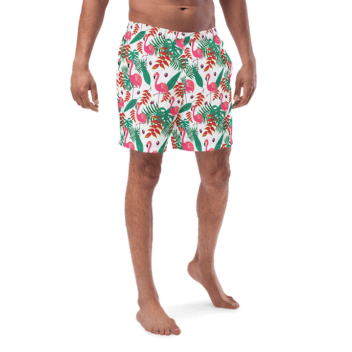 Flamingo Tropical Vibes Hawaiian Swim Trunks product image (2)