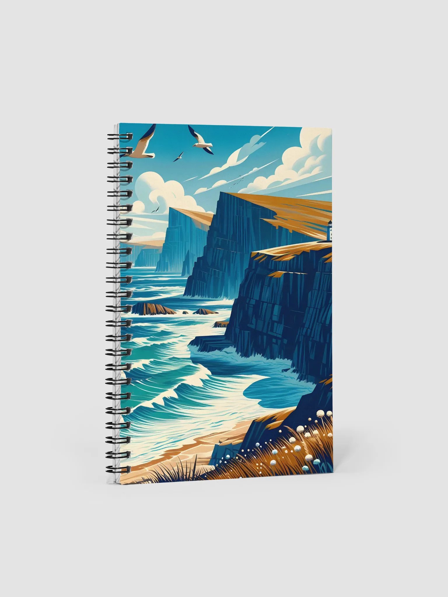 Sea Cliffs Spiral Doted Notebook product image (1)