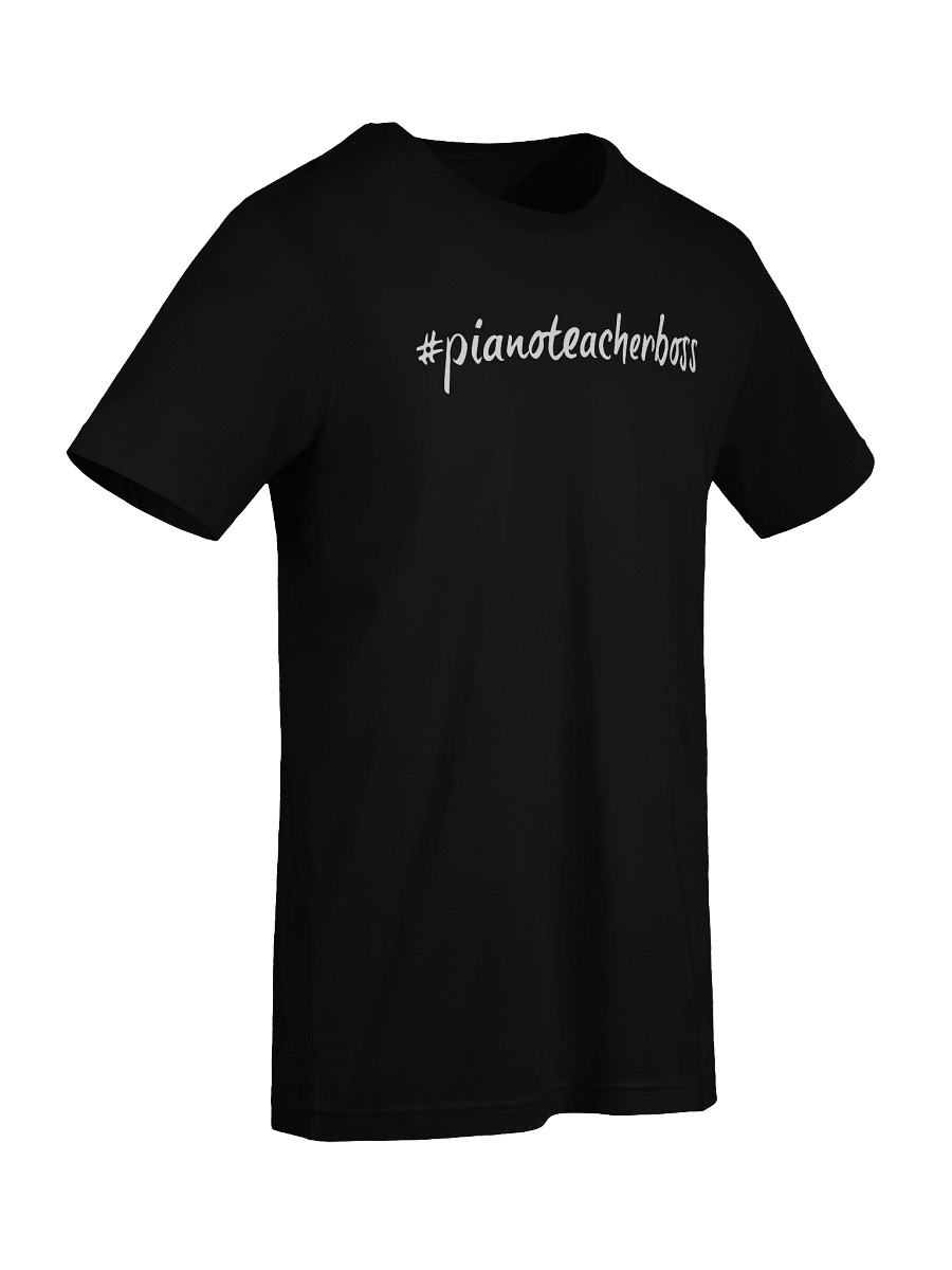 "Piano Teacher Boss" Cotton T-shirt with WHITE Script product image (9)