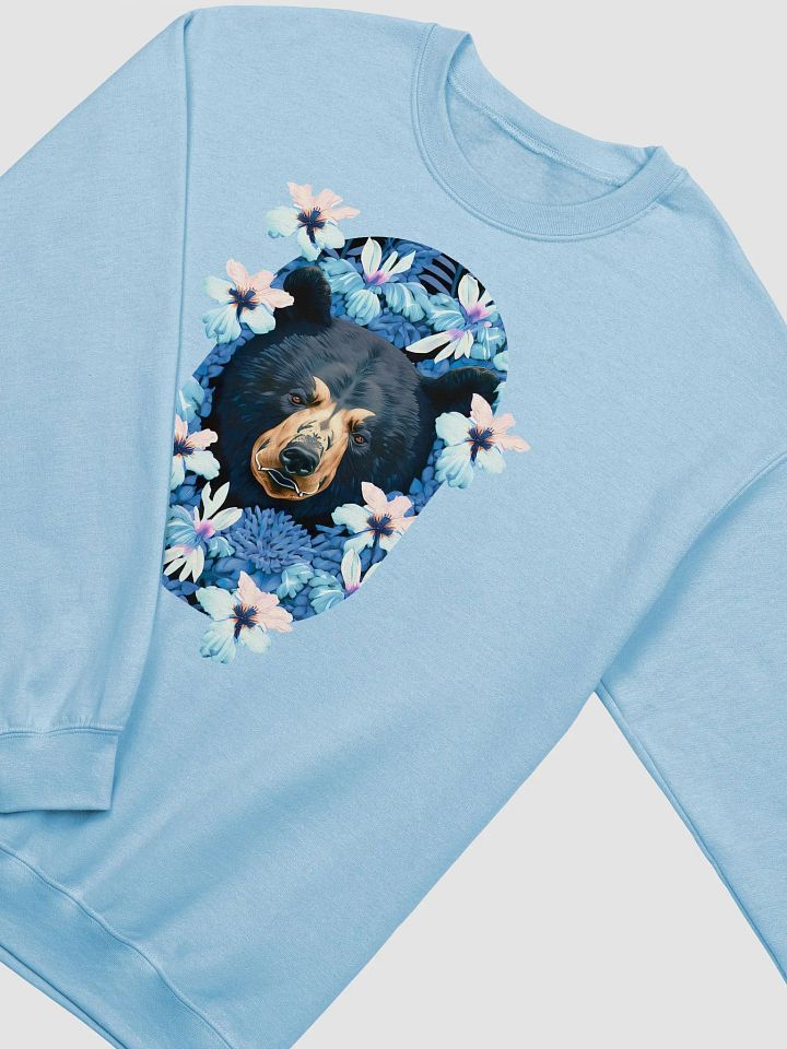 Black Bear with Flowers Crewneck Sweatshirt product image (5)