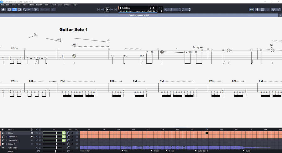 South of Heaven PDF TAB + Backing Track MP3 product image (3)
