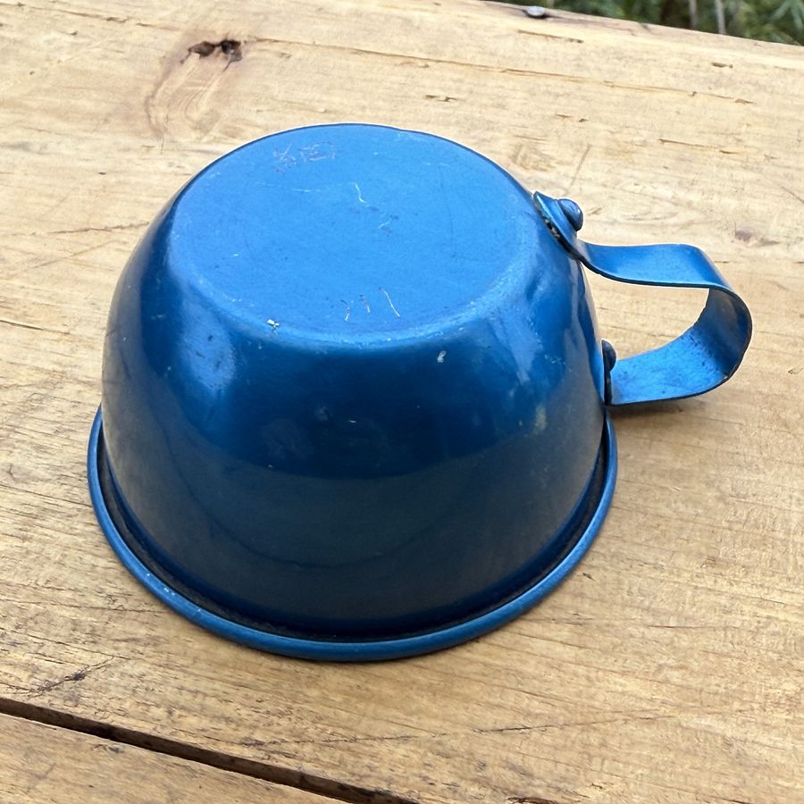 🎎 Blue aluminum kindergarten milk cup – Japan Antique Roadshow product image (5)