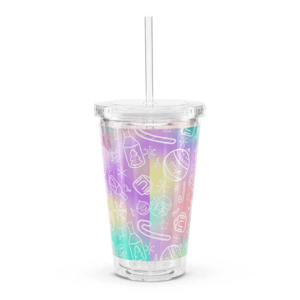 Limited Edition Christmas Tie Die Plastic Tumbler product image (2)