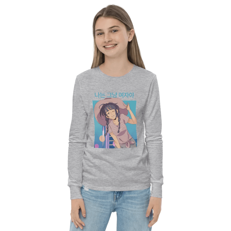 Just A Girl Korean Youth Long Sleeve Tee product image (15)